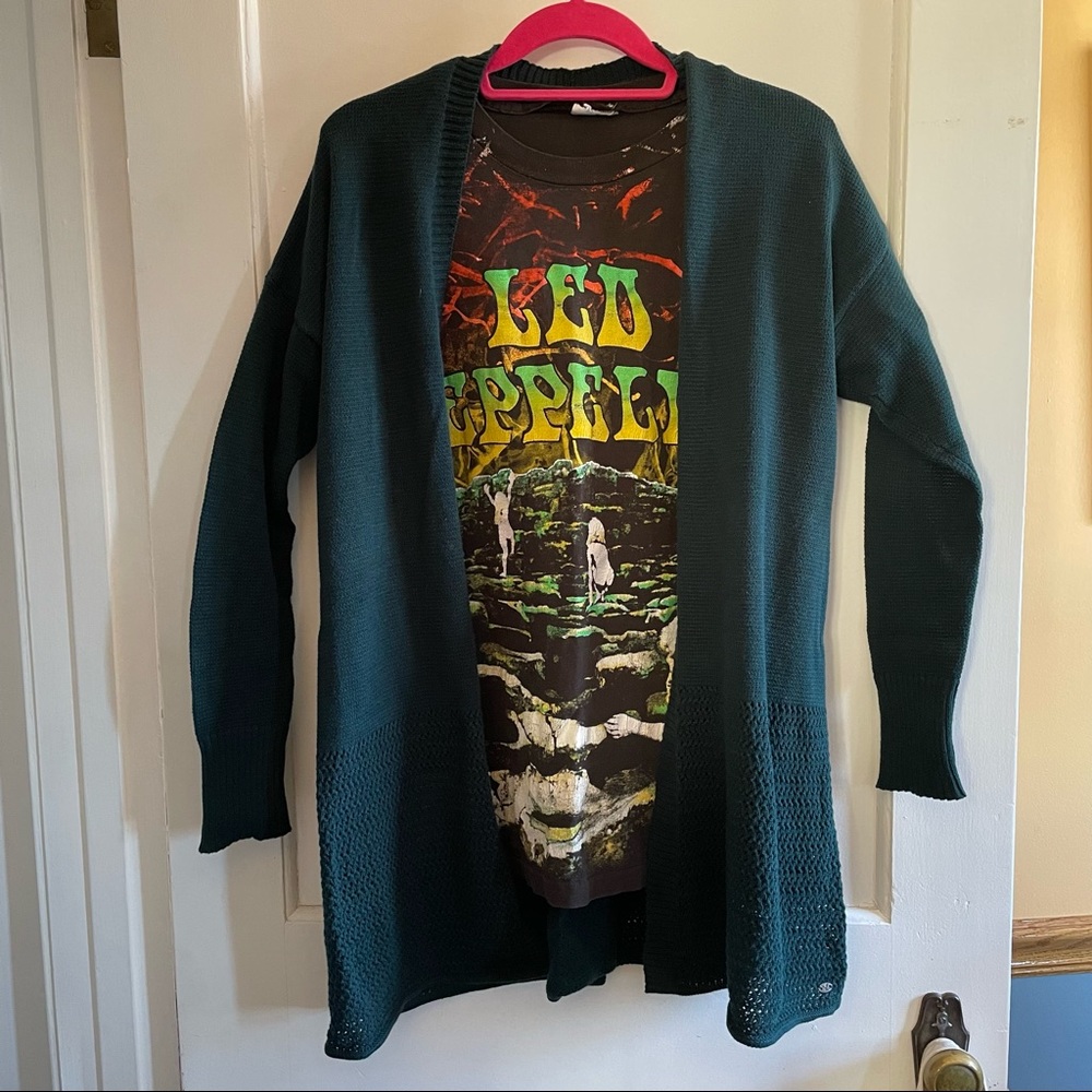 AEO Cardigan in Forest Green